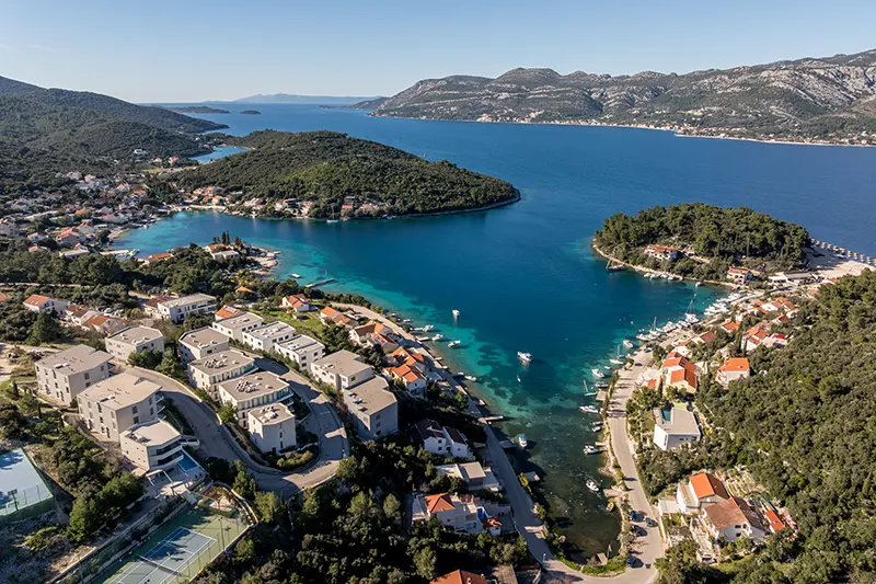 Apartment Korkyra location on Korcula island